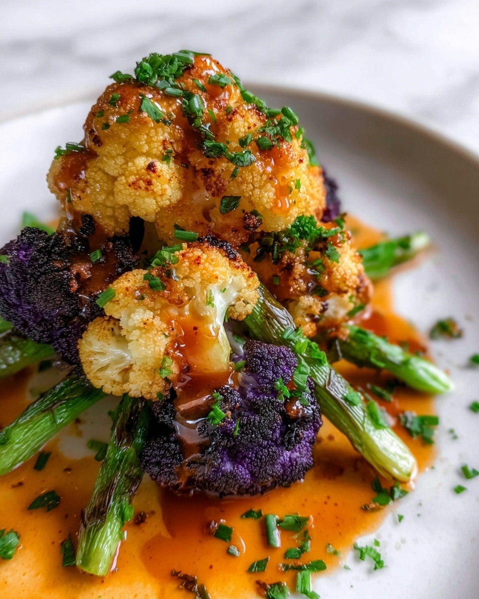 Roasted Purple Cauliflower with Sweet Harissa Butter Recipe - Recipe Image