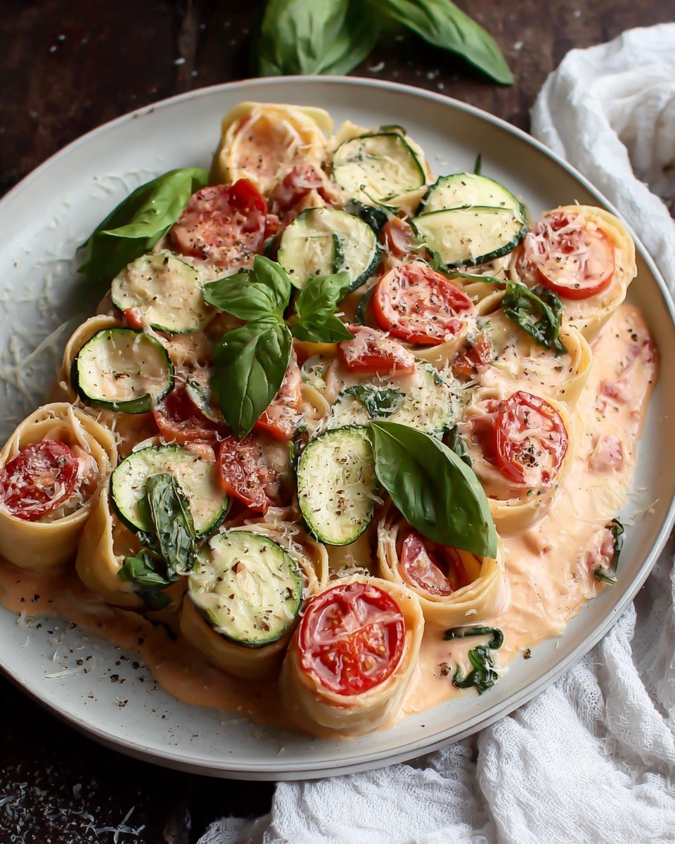 Summer Vegetable Pappardelle with Roasted Radishes and Creamy Basil Sauce Recipe - Recipe Image