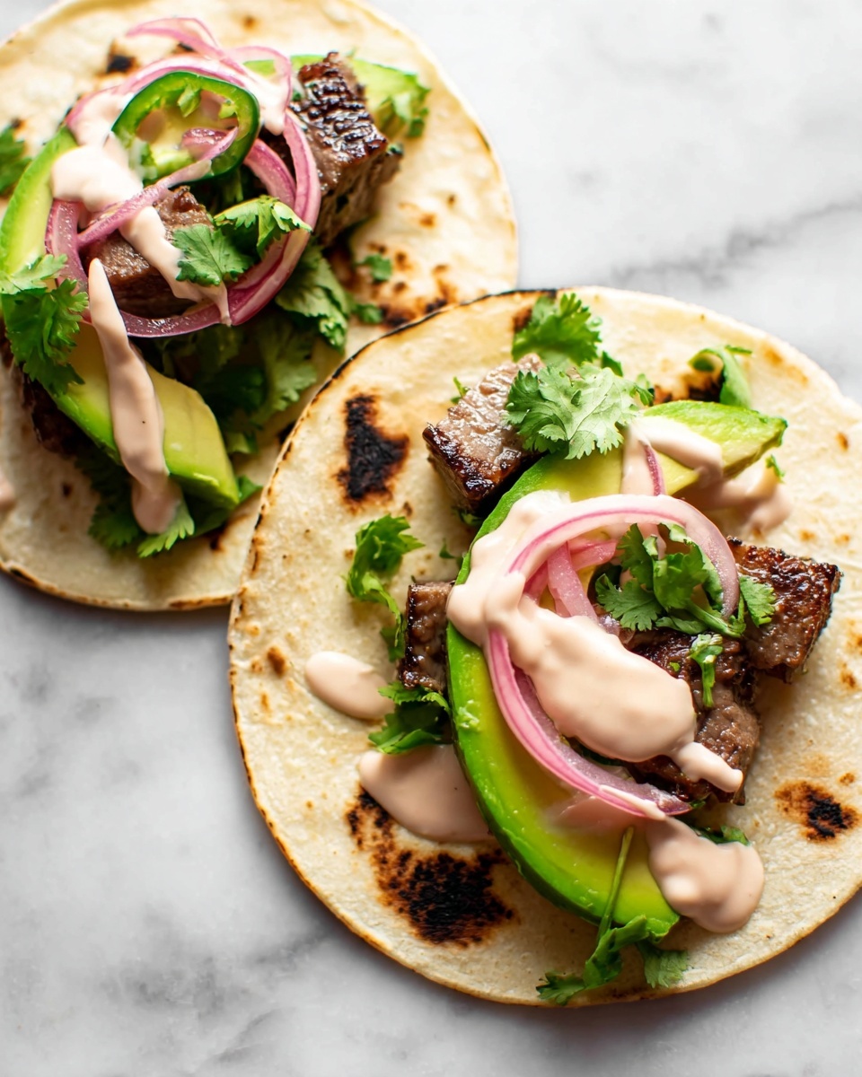 Steak Tacos with Garlic Butter and Chipotle Mayo Recipe - Recipe Image