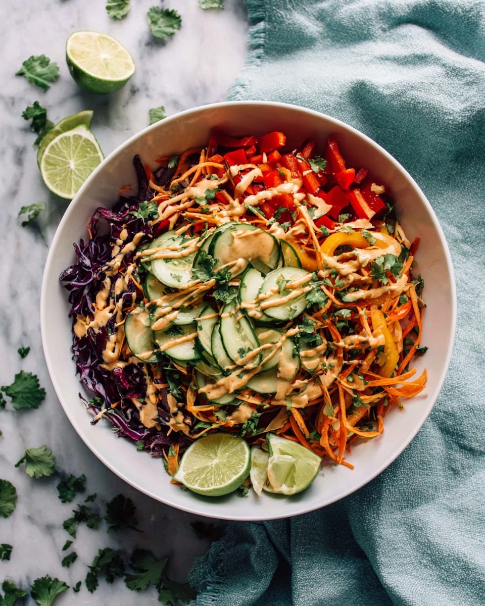 Spiralized Thai Salad with Peanut Lime Dressing Recipe - Recipe Image