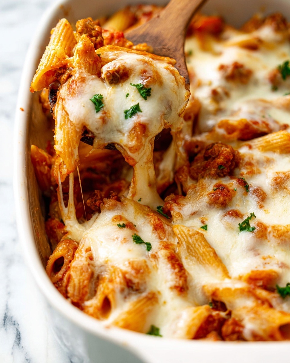 Easy Baked Penne with Sausage Recipe - Recipe Image