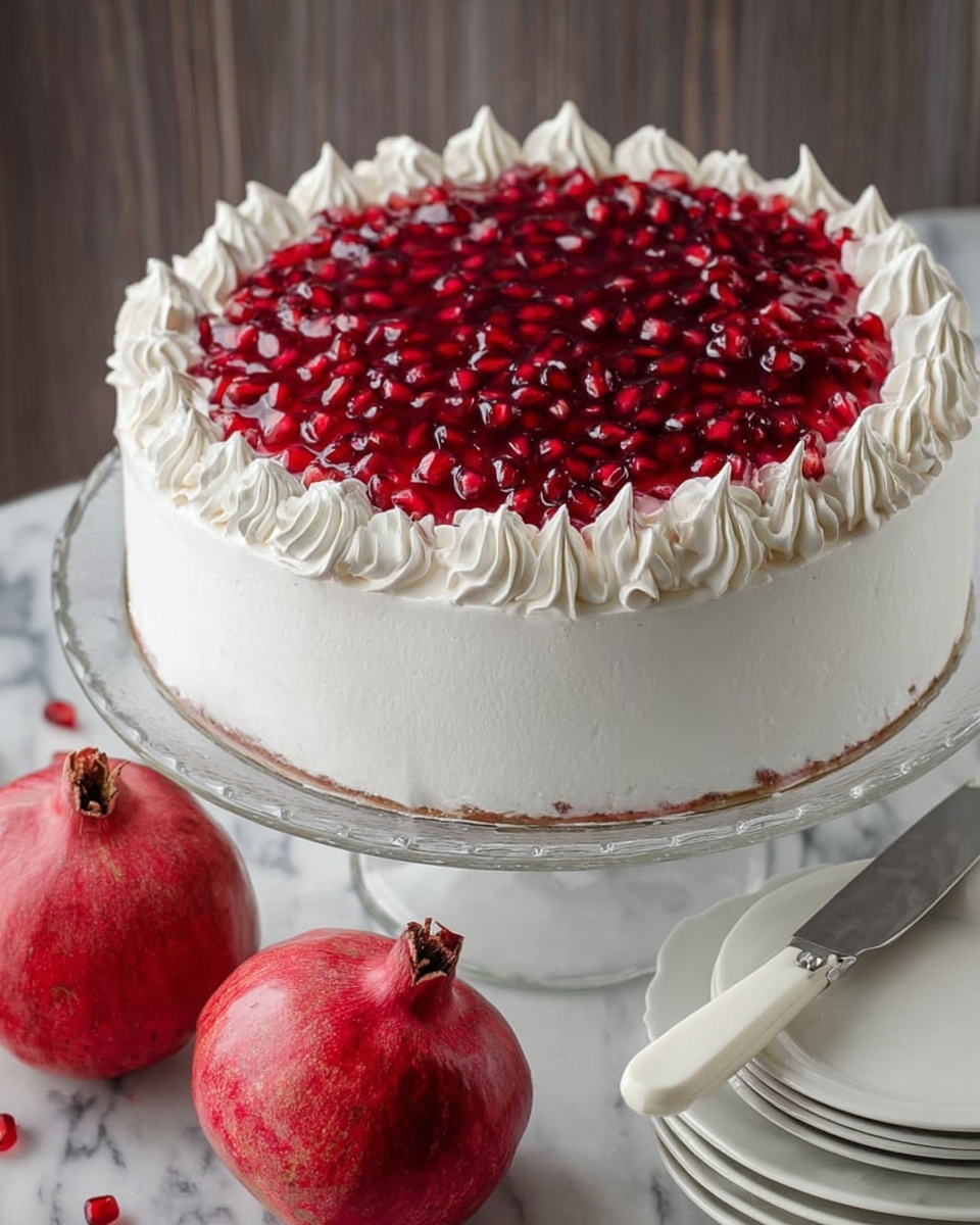 Pomegranate Christmas Cake Recipe - Recipe Image