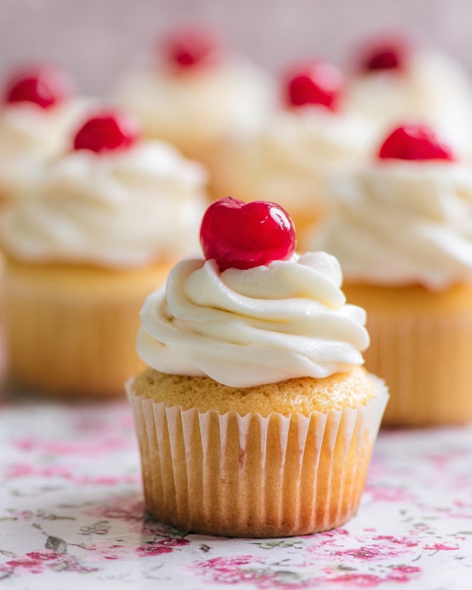 Cherry Surprise Honey Cupcakes Recipe - Recipe Image