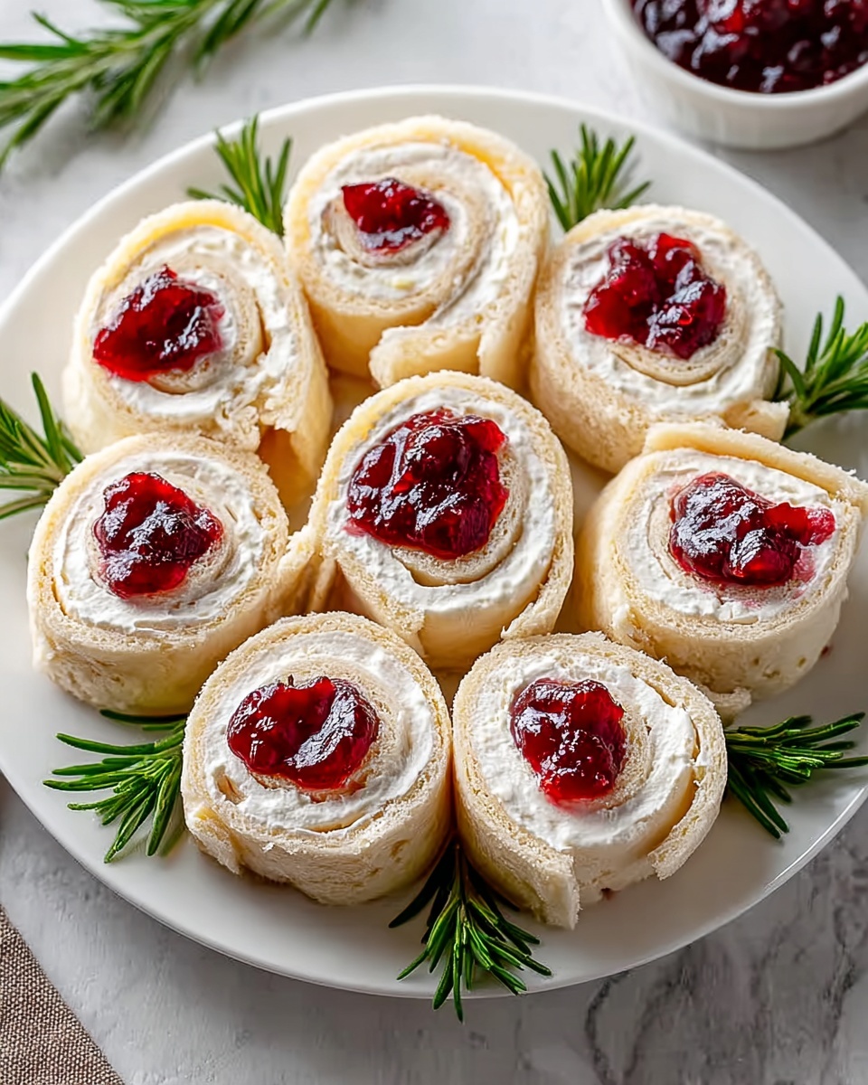 Festive and Easy Savory Christmas Cranberry Roll-Ups Recipe - Recipe Image