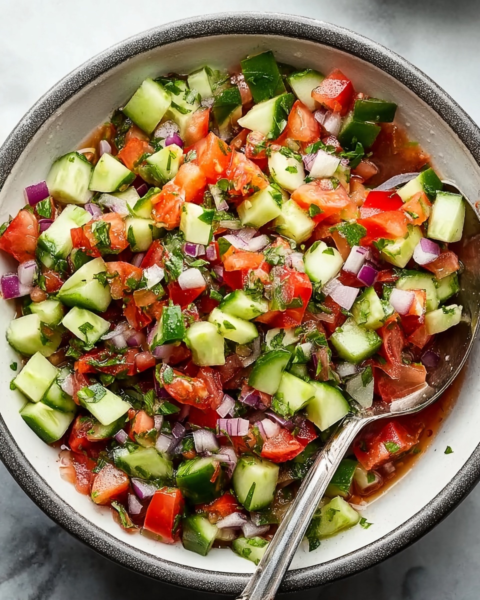 Crisp and Flavorful Indian Kachumber Salad Recipe - Recipe Image