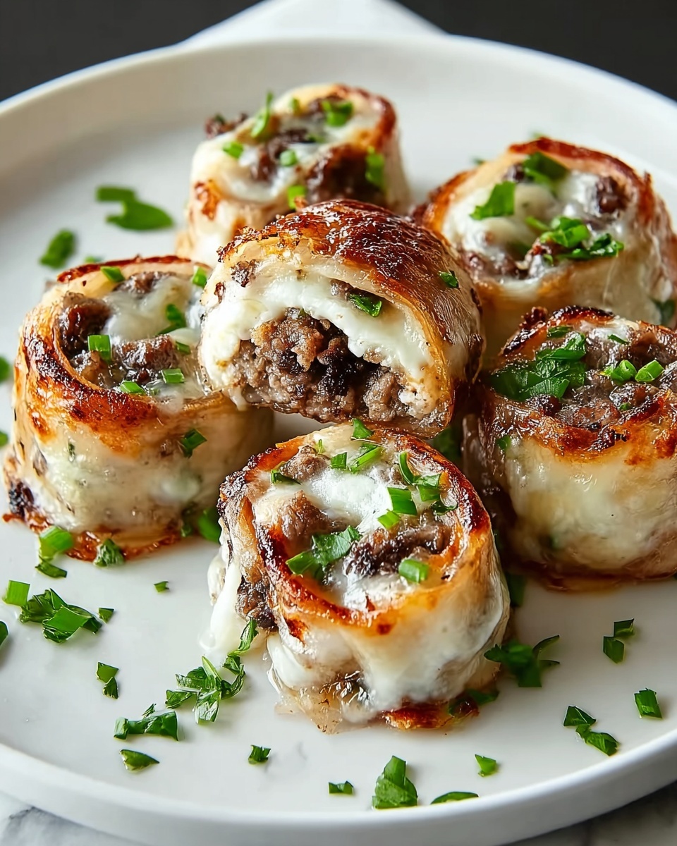 Mouthwatering Keto Philly Cheesesteak Roll-Ups Recipe - Recipe Image