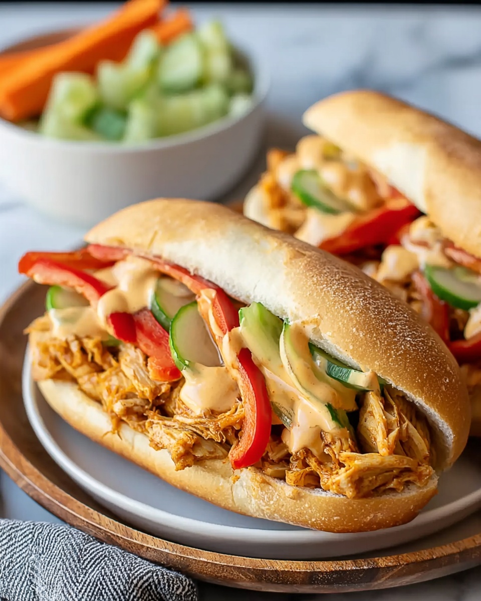 Buffalo Chicken Cheesesteak Sandwiches Recipe - Recipe Image