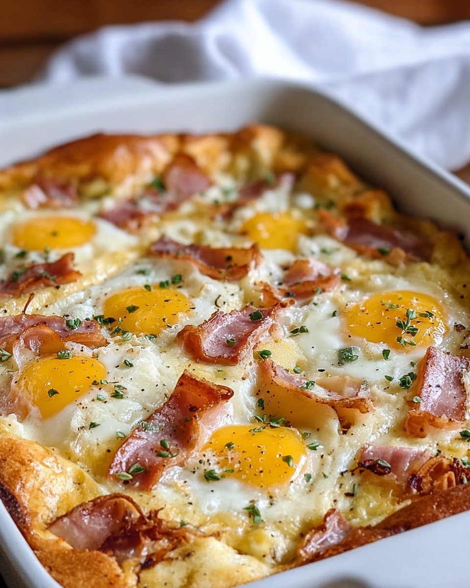 Eggs Benedict Casserole with Hollandaise Sauce Recipe - Recipe Image