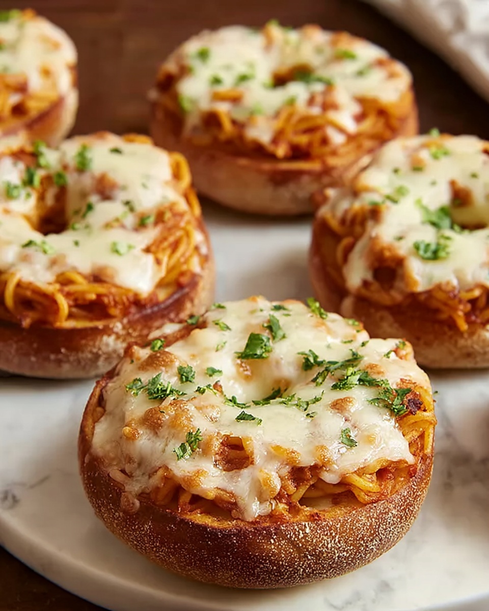 Cheesy Bread Bowl Spaghetti Recipe - Recipe Image