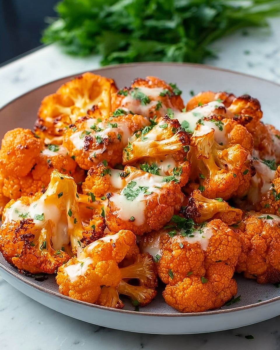 Crispy & Spicy Air Fryer Buffalo Cauliflower Recipe - Recipe Image