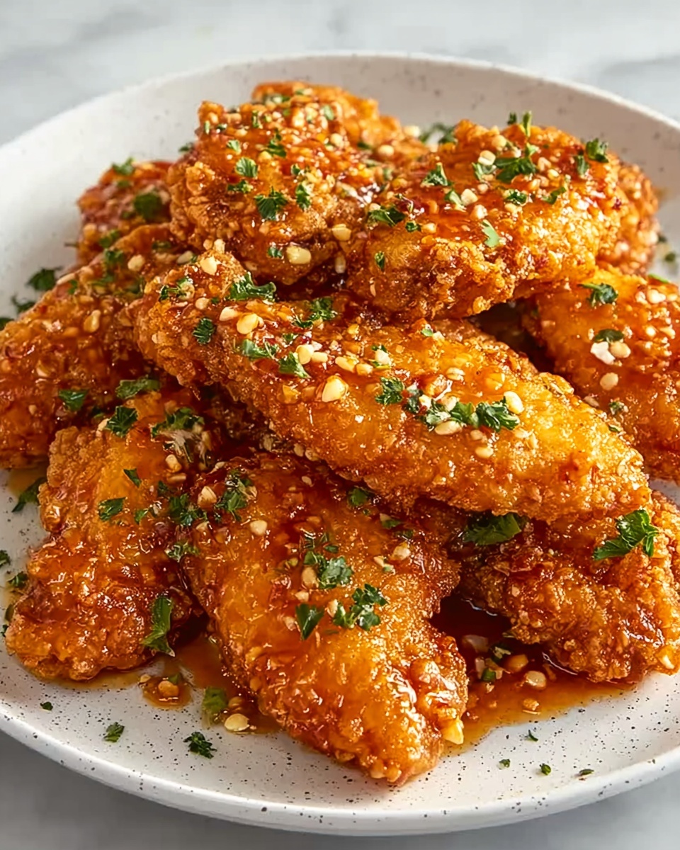 Air Fryer Honey Garlic Chicken Tenders Recipe - Recipe Image