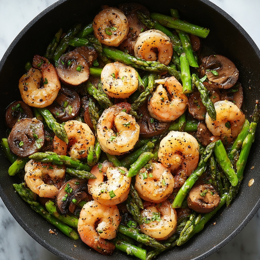 Shrimp and Asparagus Stir-Fry with Mushrooms Recipe - Recipe Image