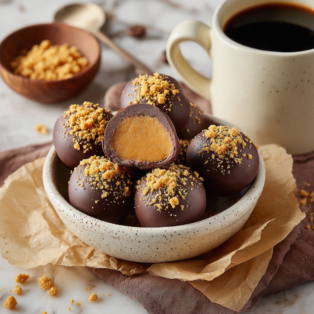 Chocolate-Dipped Pumpkin Cheesecake Truffles Recipe - Recipe Image