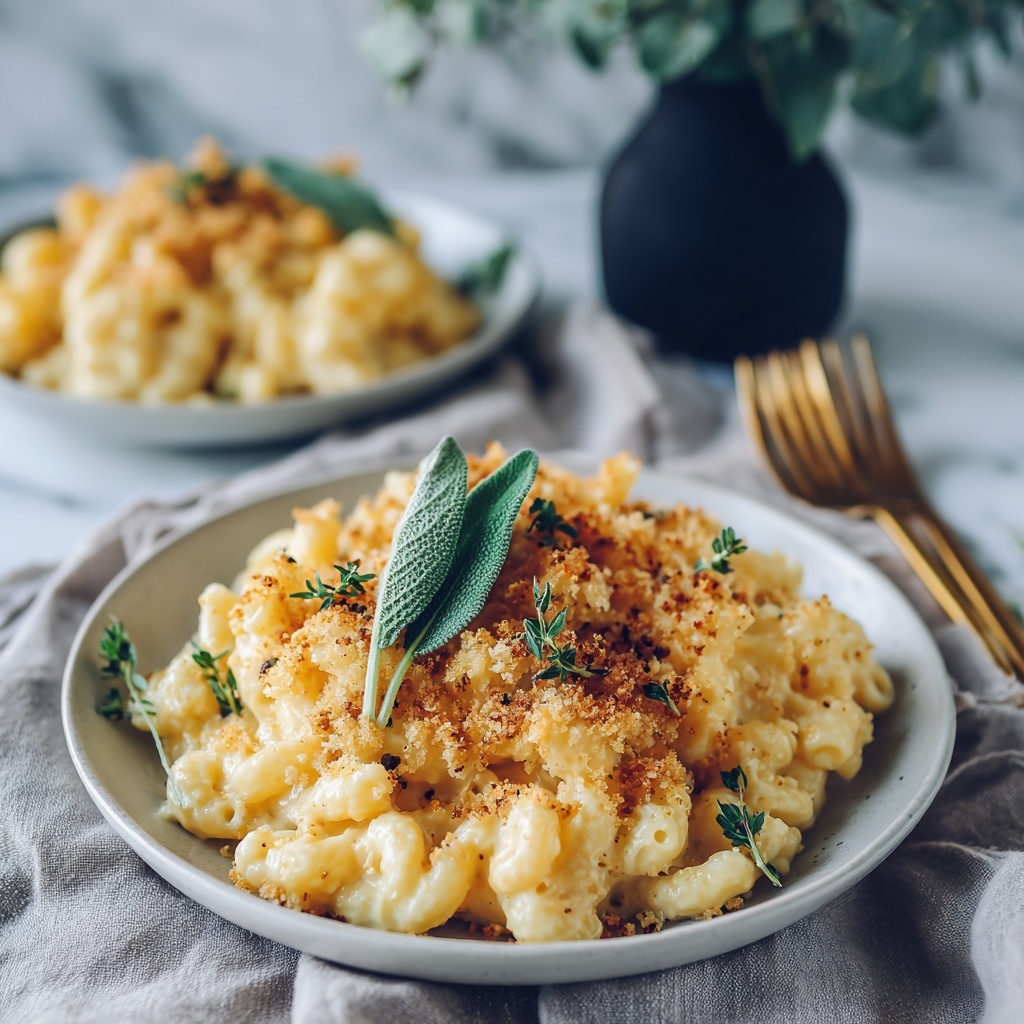 Butternut Squash Mac & Cheese with Sage Breadcrumbs Recipe - Recipe Image