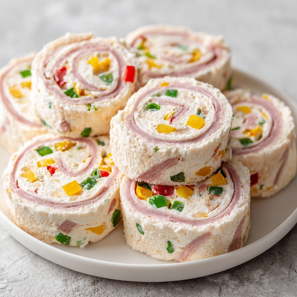 Cream Cheese Ranch Pinwheels with Ham & Veggies Recipe - Recipe Image
