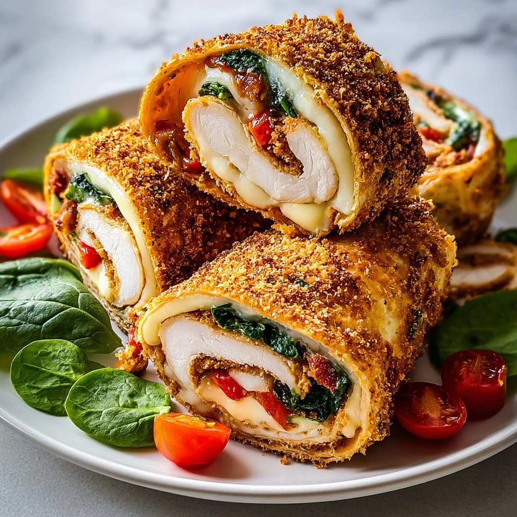 Crunchy Crispy Air Fryer Chicken & Mozzarella Wraps Recipe - Recipe Image