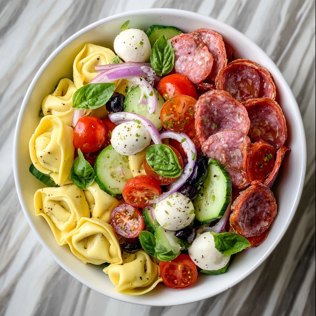 Italian Tortellini Pasta Salad Recipe - Recipe Image