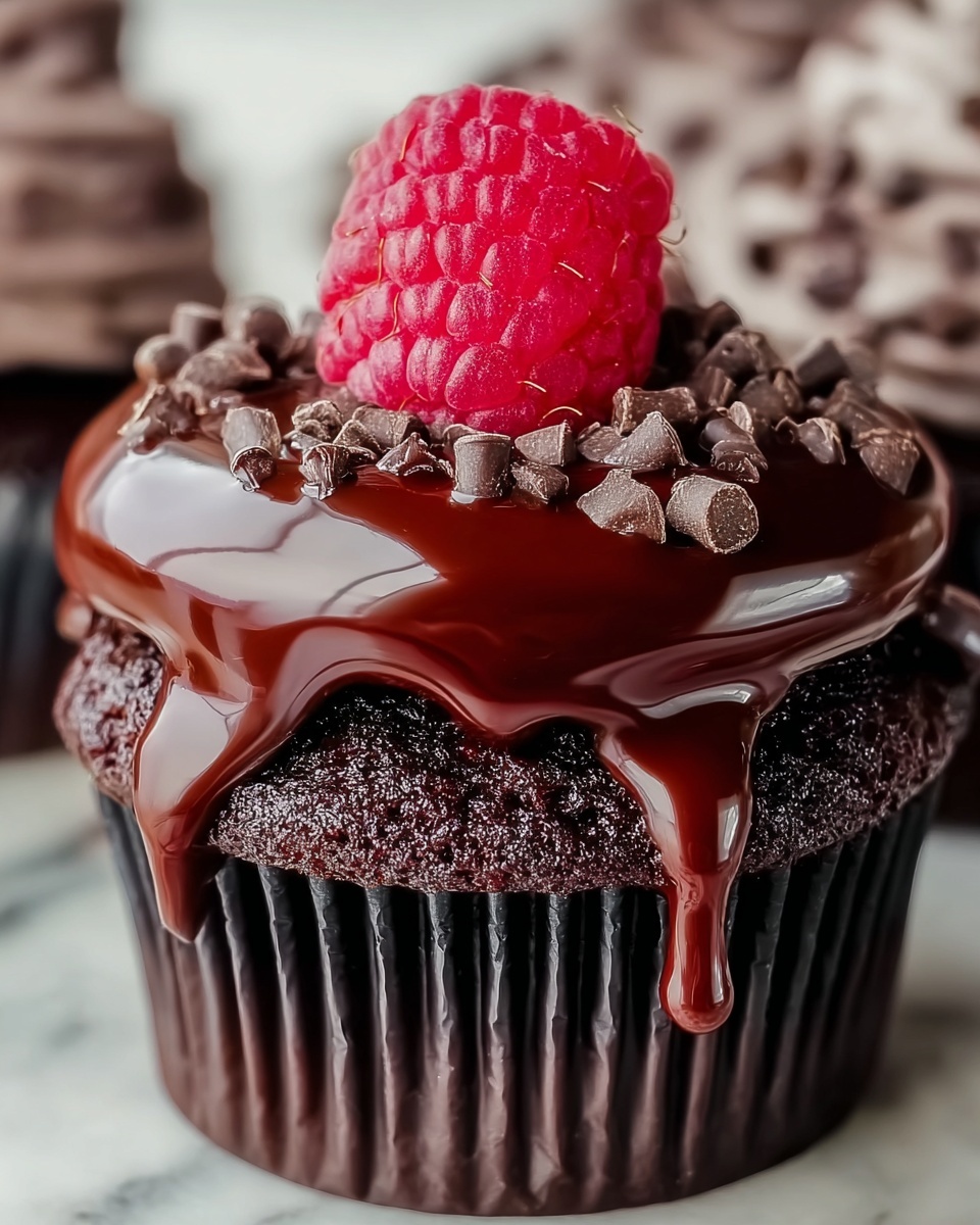Irresistible Raspberry Chocolate Cupcakes Recipe - Recipe Image