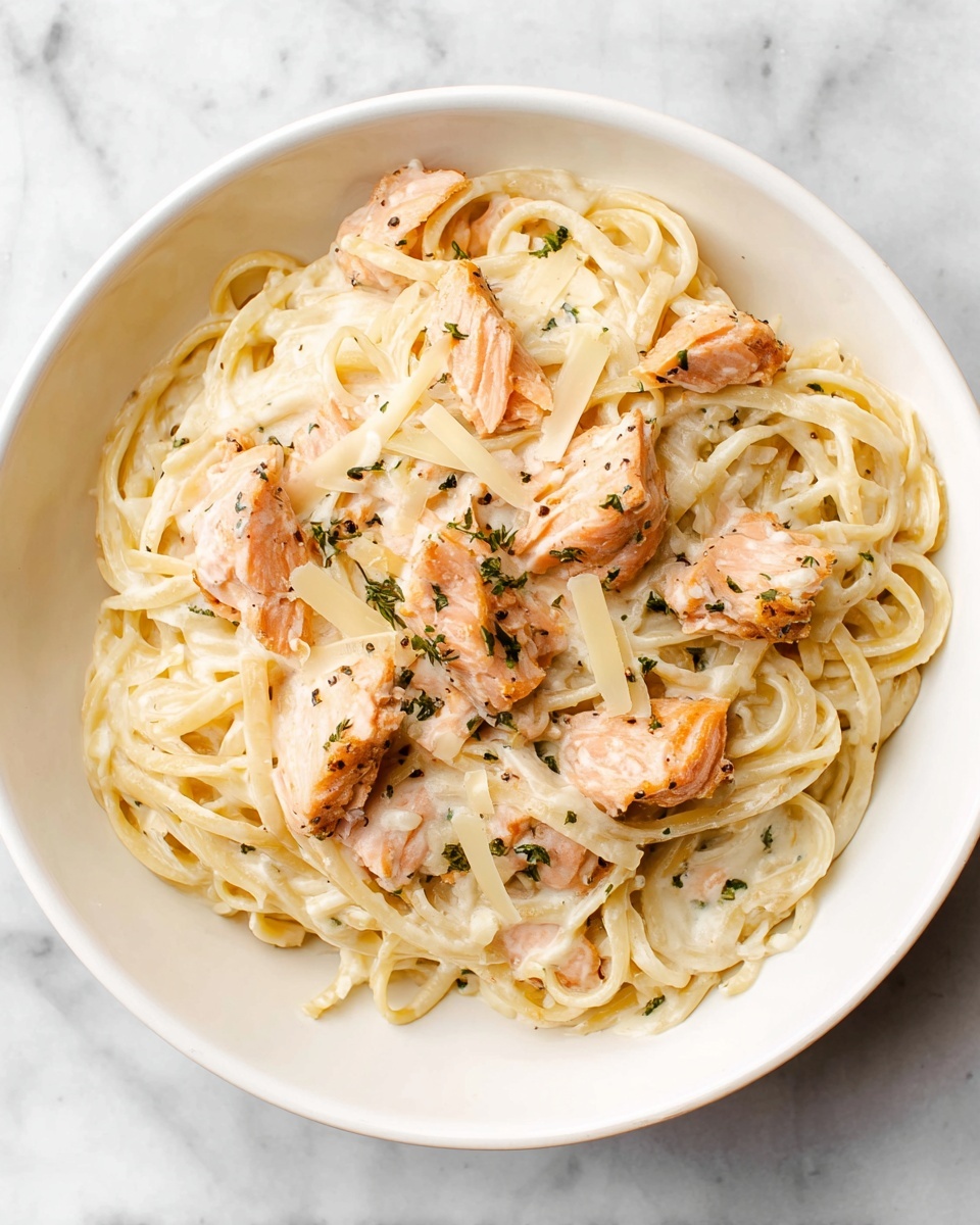 Lemon Dill Salmon Pasta Recipe - Recipe Image