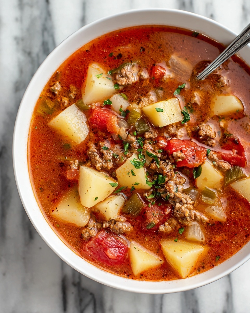 Easy Hamburger Soup Recipe - Recipe Image