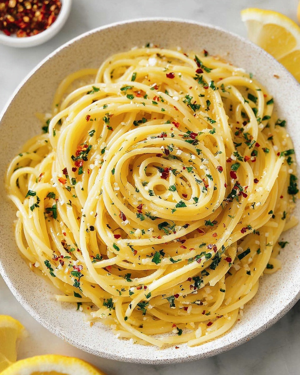 Lemon Garlic Butter Pasta Recipe - Recipe Image