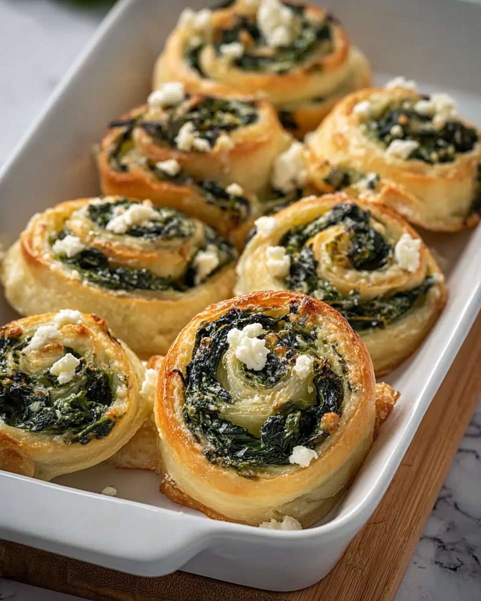 Spinach Feta Pinwheels Recipe - Recipe Image