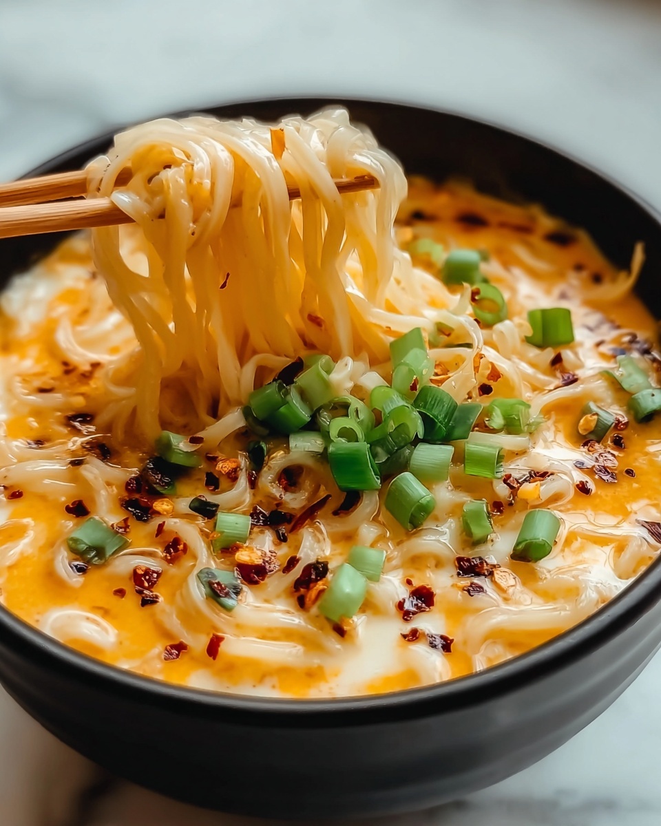 Spicy Cabbage Ramen with Vegan Cheese Recipe - Recipe Image