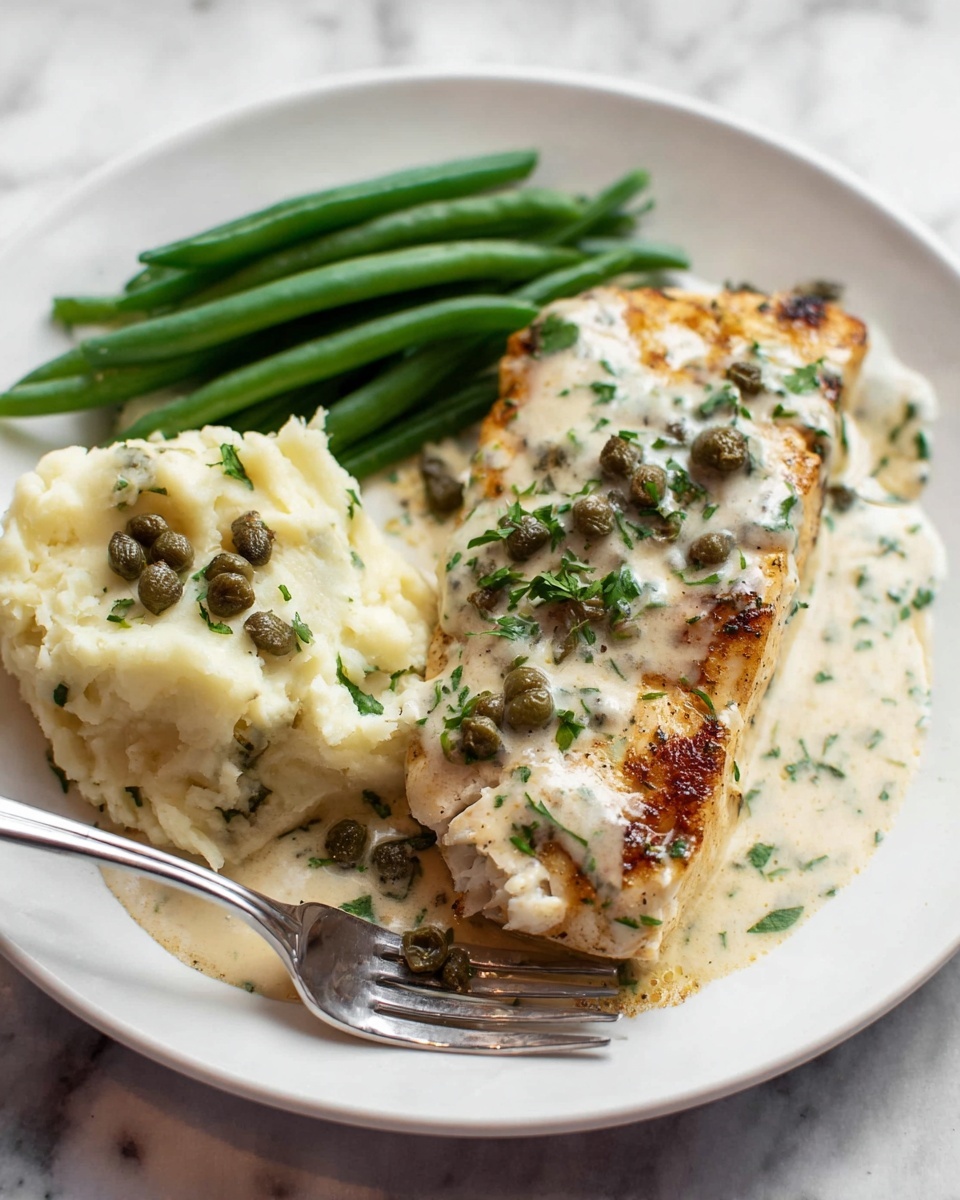 Creamy White Wine Halibut Recipe - Recipe Image