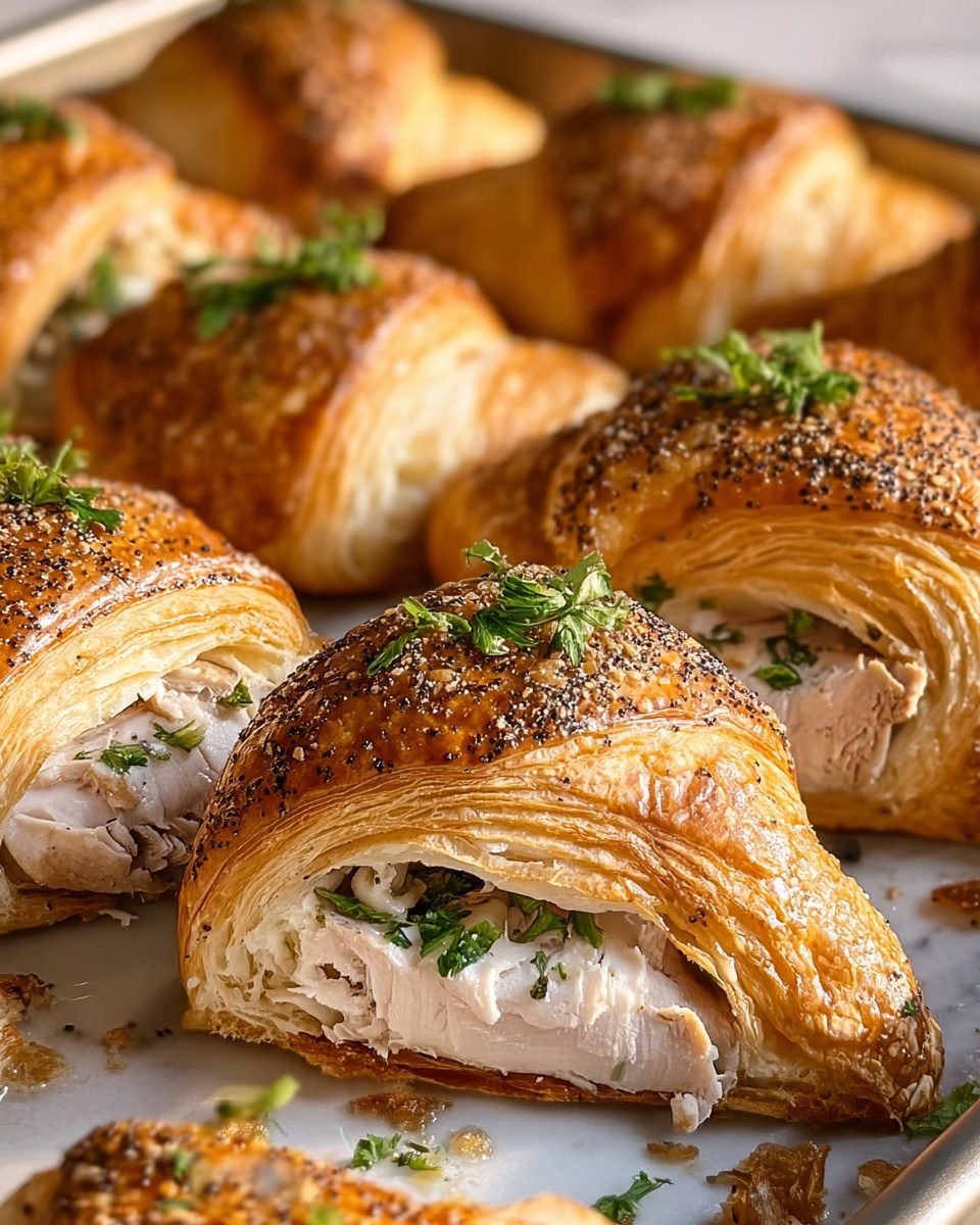 Buttery Garlic Baked Croissants with Parmesan and Parsley Recipe - Recipe Image