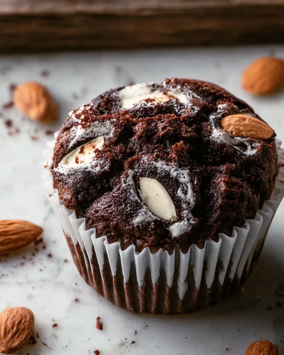 Chocolate Almond Butter Swirl Muffins Recipe - Recipe Image