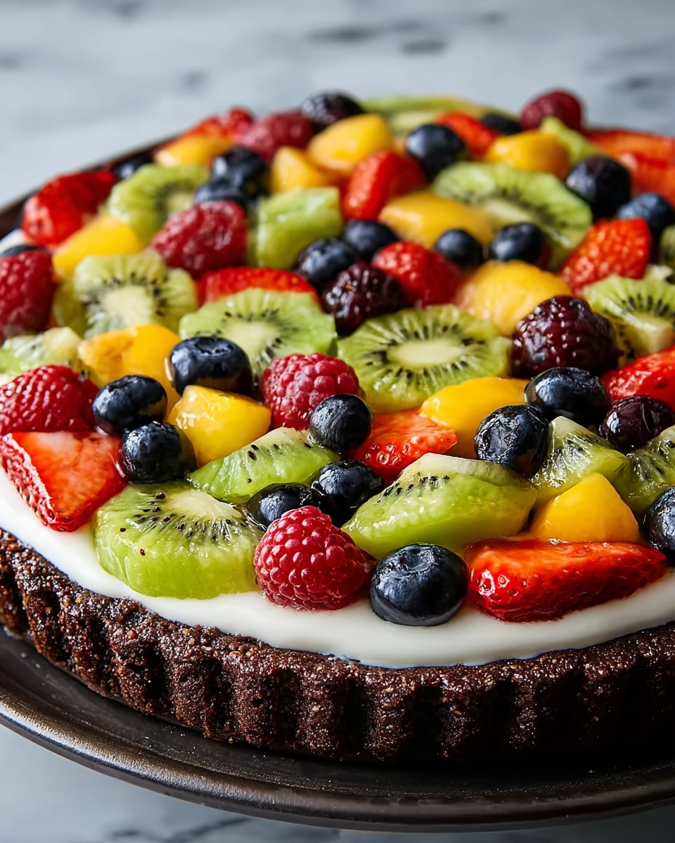 Brownie Fruit Pizza Recipe - Recipe Image