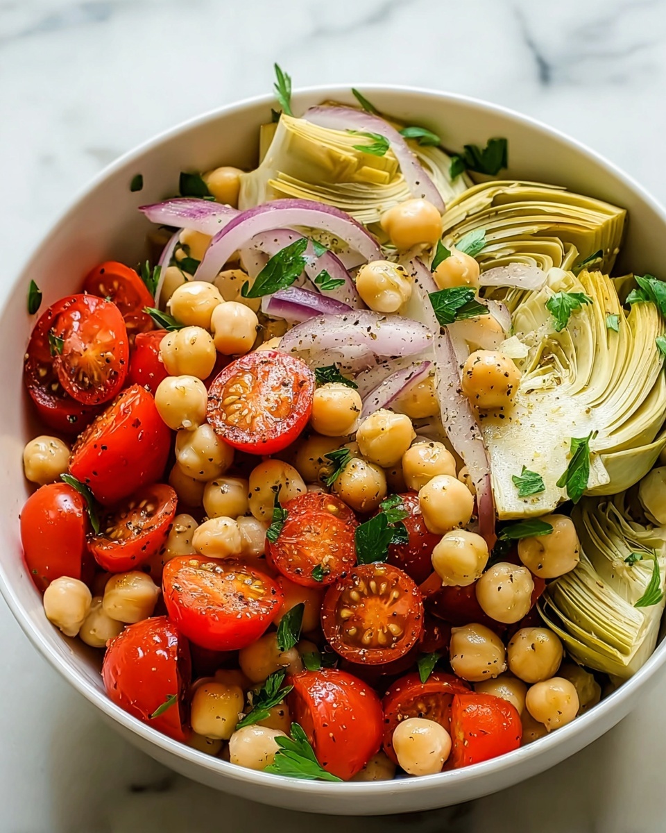 Tuscan Artichoke Tomato Salad Recipe - Recipe Image