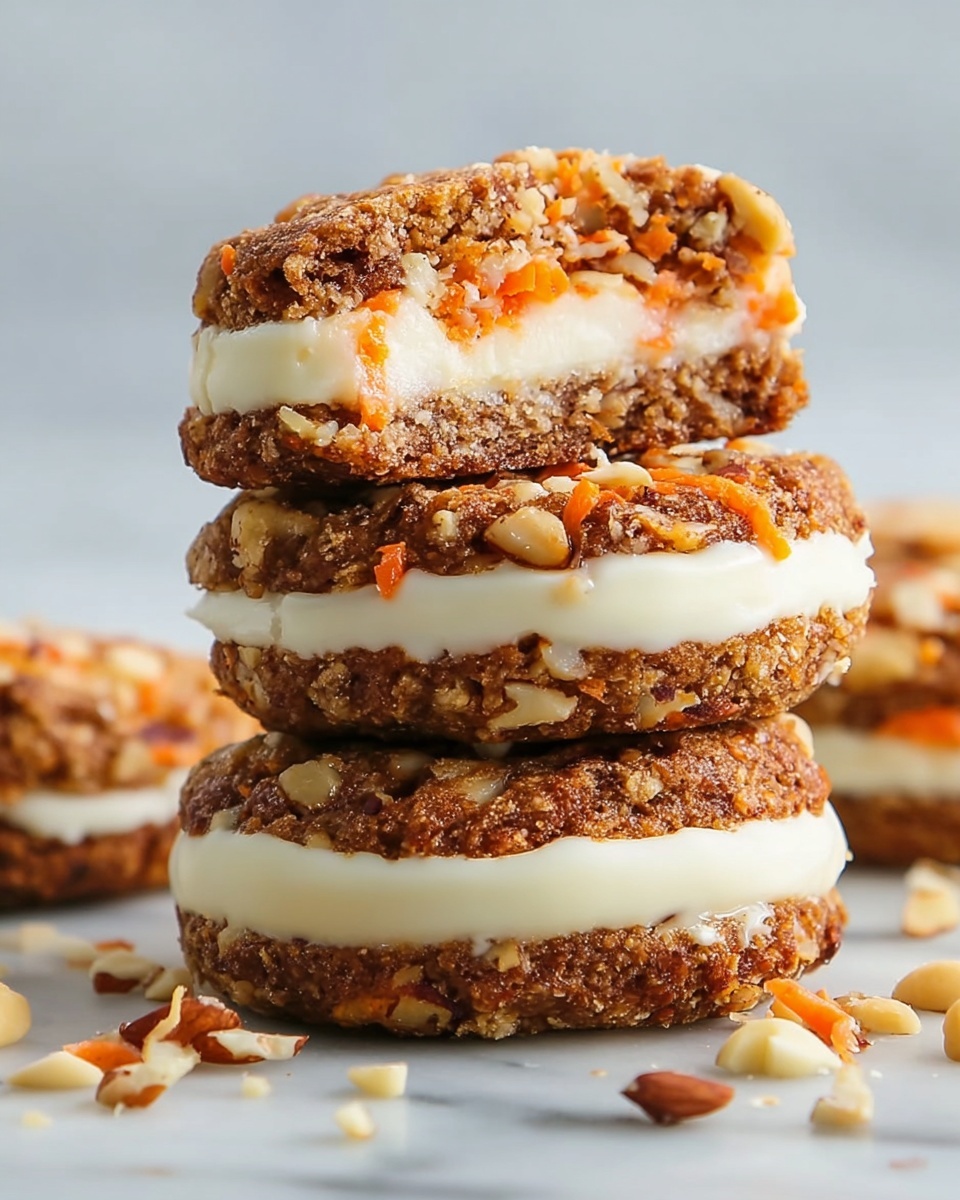 Carrot Cake Cookies Stuffed with Cream Cheese Recipe - Recipe Image