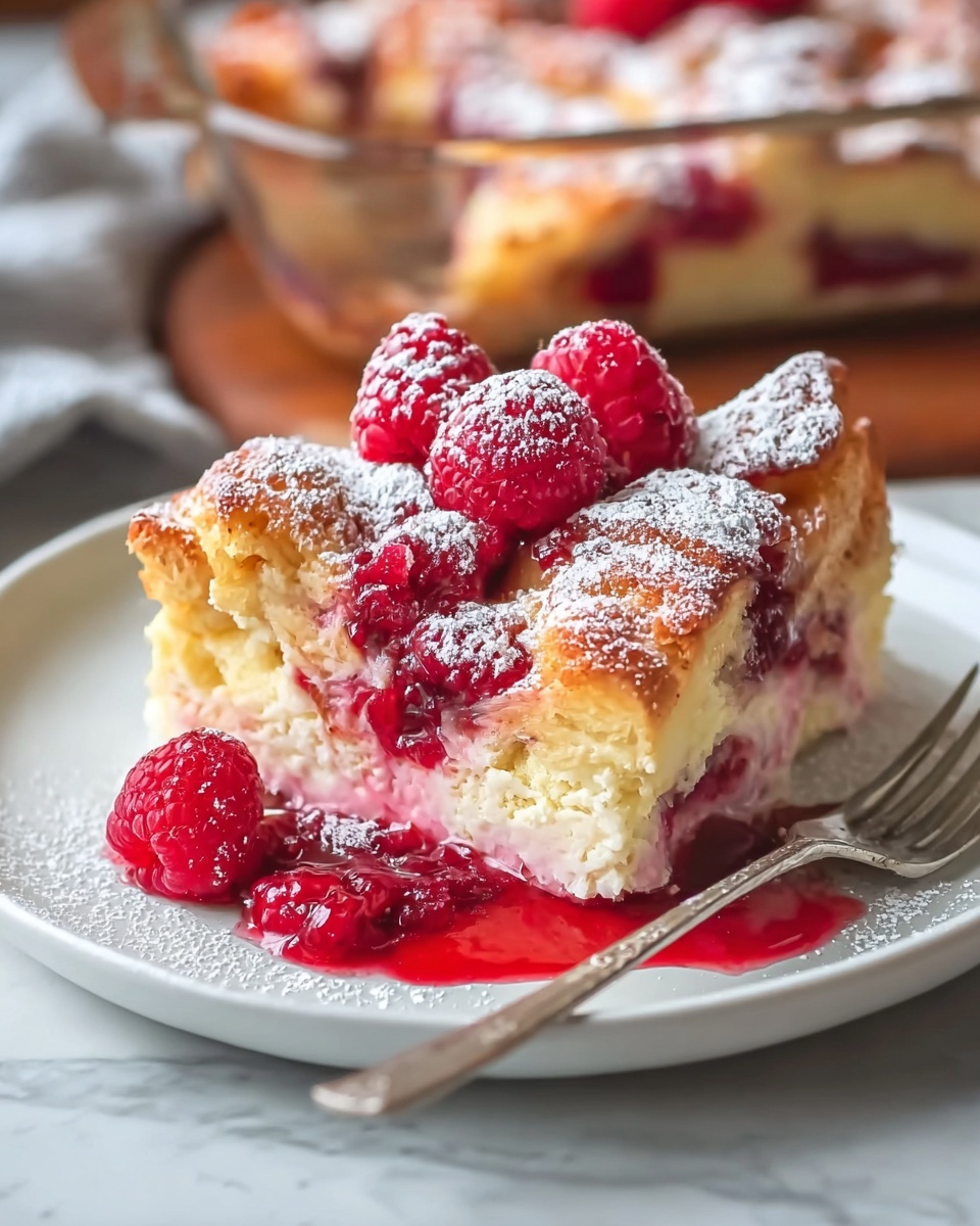 Raspberry Cheesecake French Toast Casserole Recipe - Recipe Image