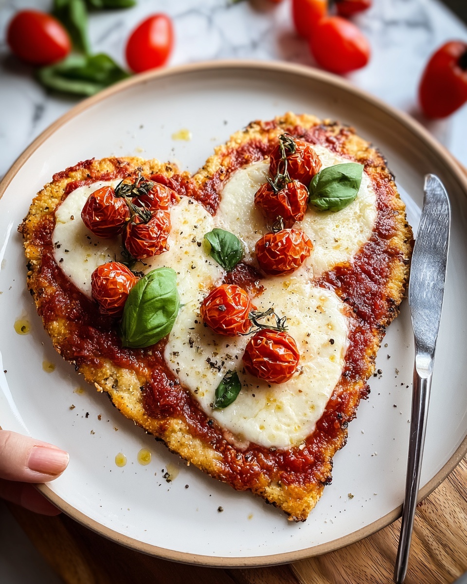 Heart Shaped Pizza Recipe - Recipe Image