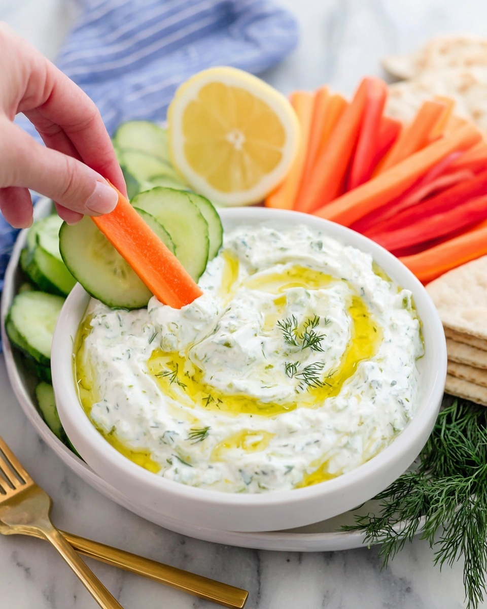 Fresh Tzatziki Sauce with Cucumber, Greek Yogurt, and Herbs Recipe - Recipe Image