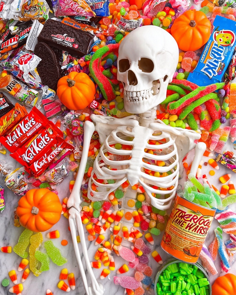 Trick or Treat Halloween Candy Board Recipe - Recipe Image