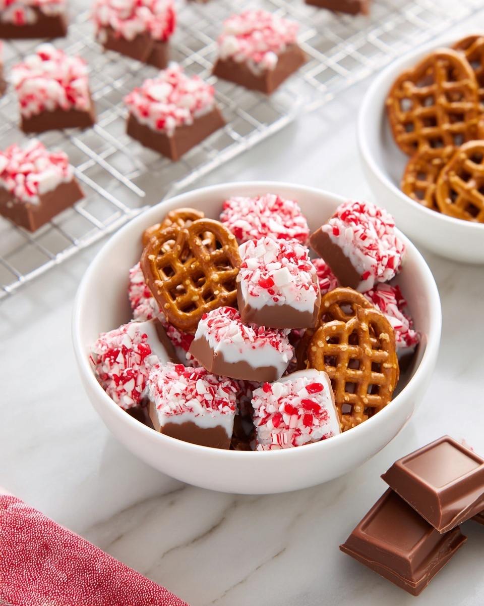 Christmas Caramel Pretzel Bites Recipe - Recipe Image