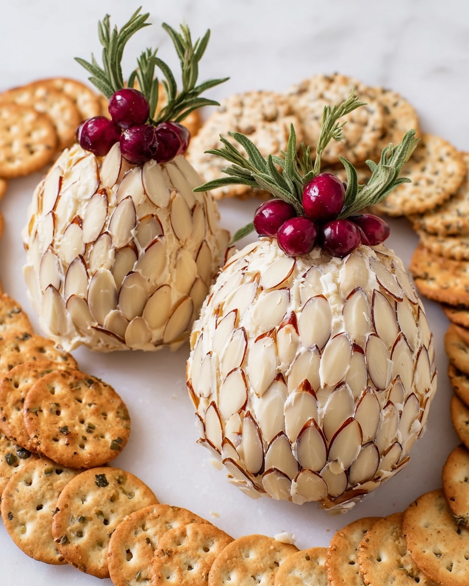 Pinecone Holiday Cheese Ball Recipe - Recipe Image