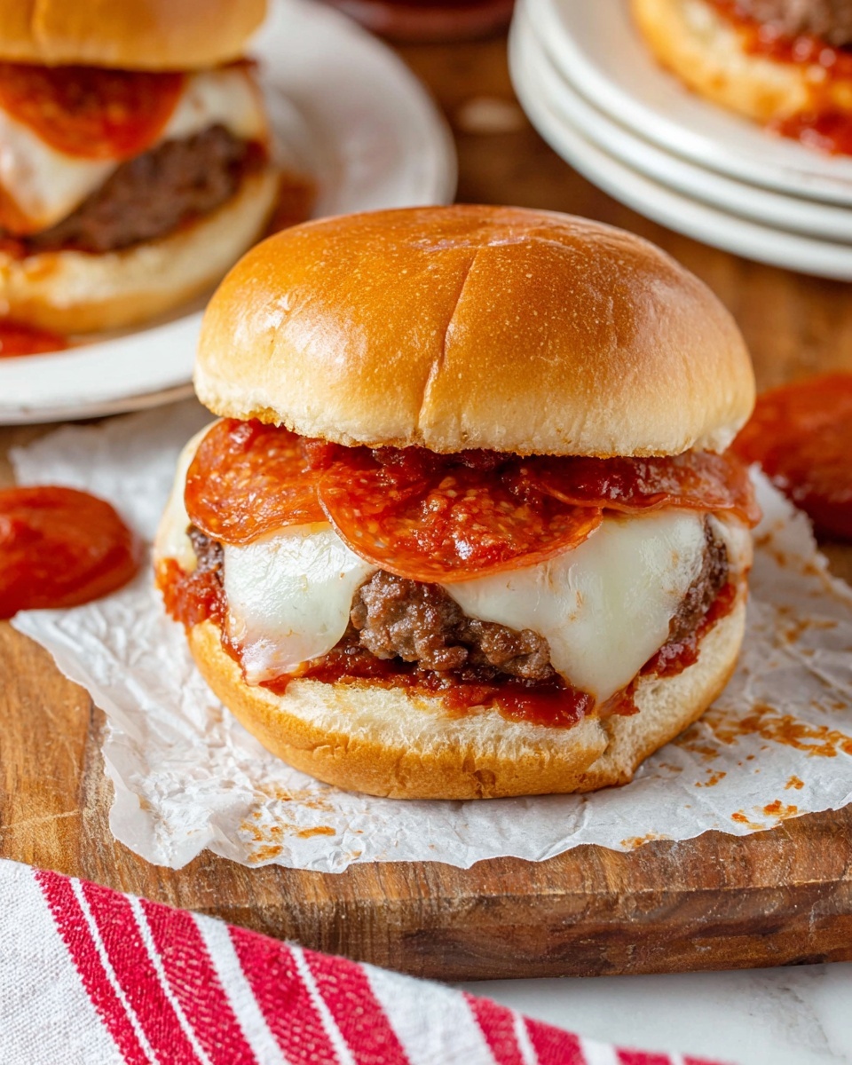 Easy Pizza Burgers Recipe - Recipe Image