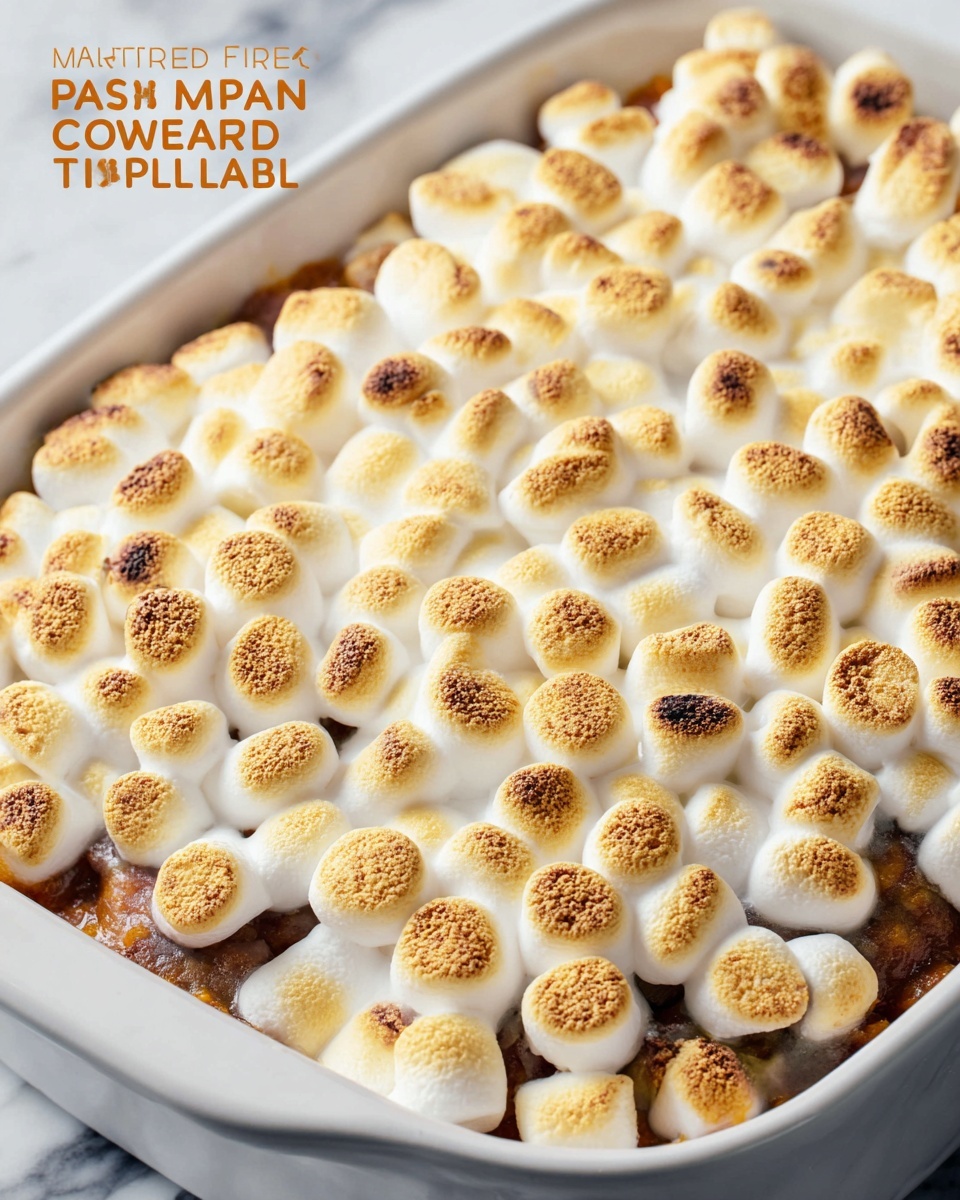 Sweet Potato Casserole with Candied Pecan Marshmallow Topping Recipe - Recipe Image