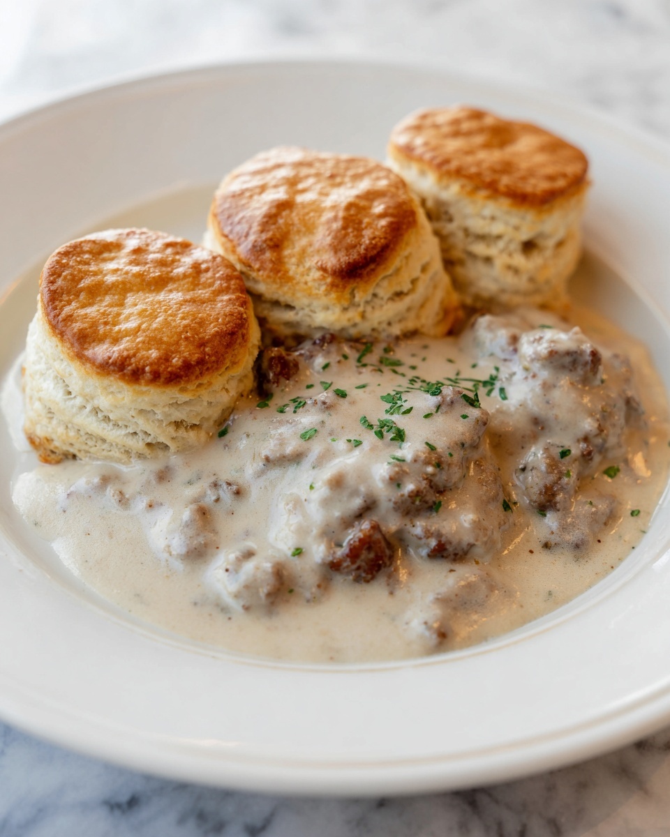 Biscuits and Sausage Gravy Recipe - Recipe Image