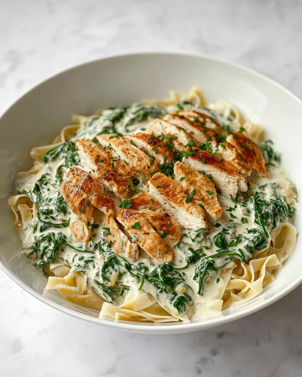 Creamy Chicken Florentine with Spinach and Parmesan Recipe - Recipe Image