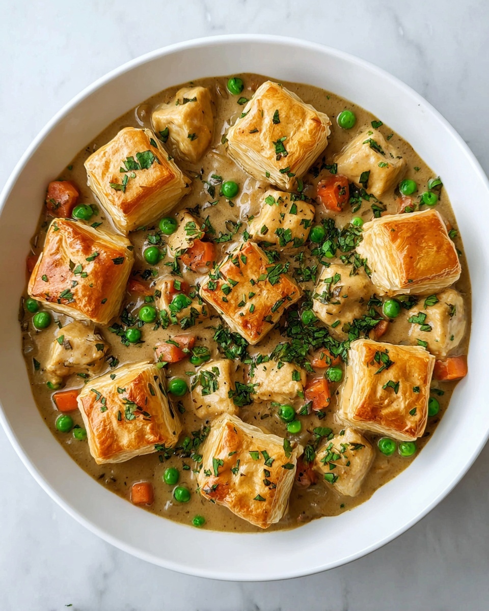 Chicken Pot Pie with Puff Pastry Bites Recipe - Recipe Image