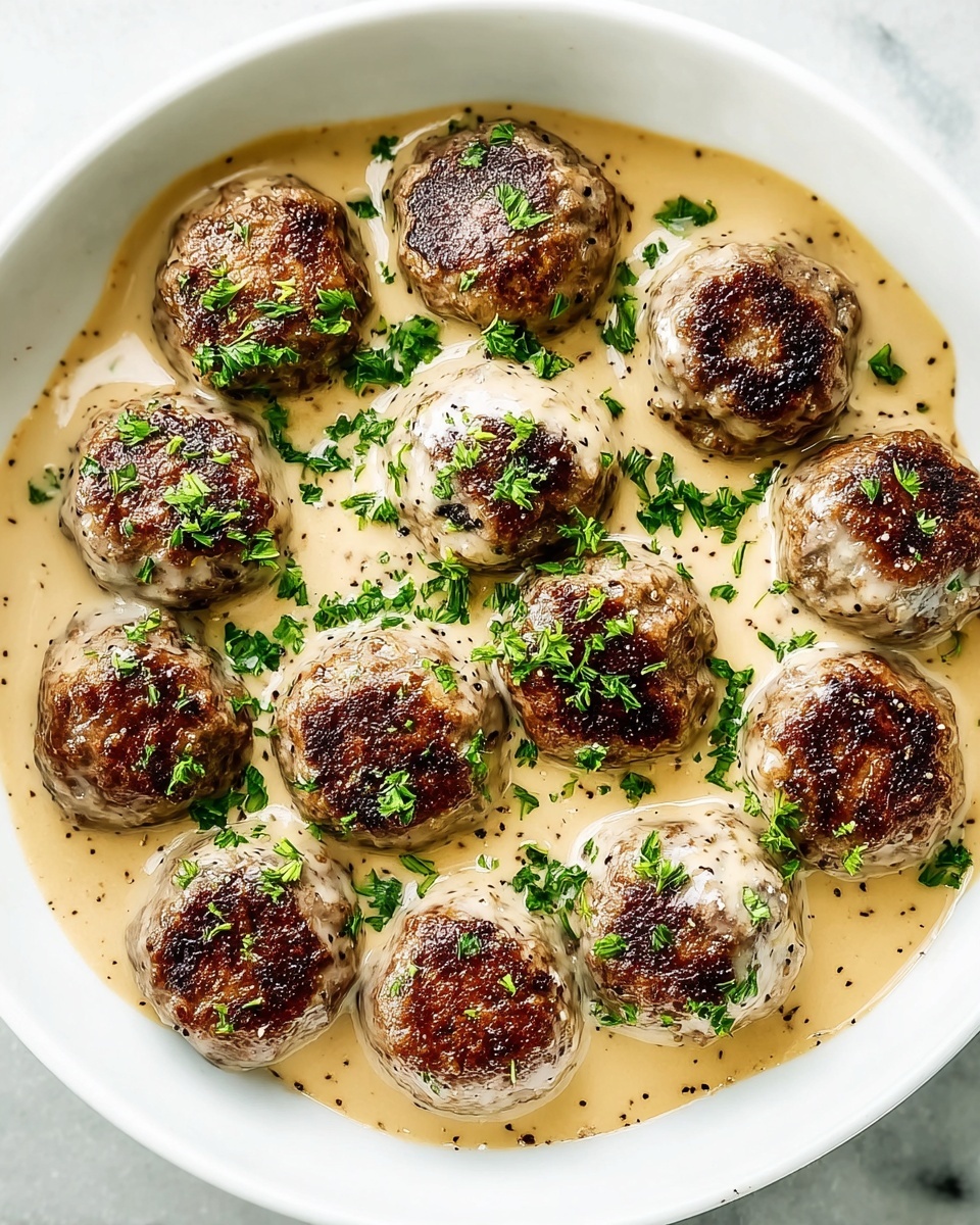 Classic Swedish Meatballs with Creamy Sauce Recipe - Recipe Image