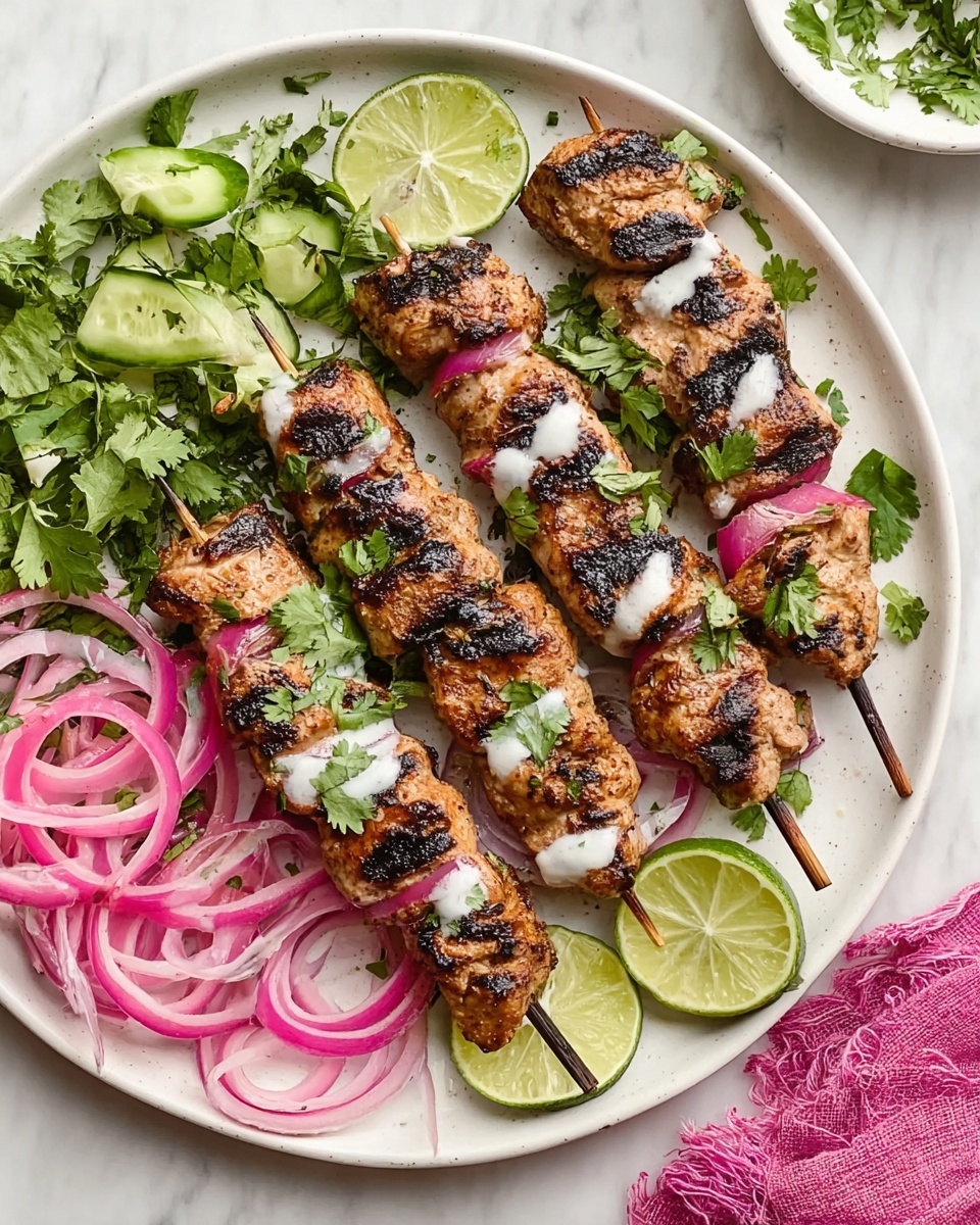 Spiced Chicken Kebabs with Creamy Yogurt Sauce Recipe - Recipe Image