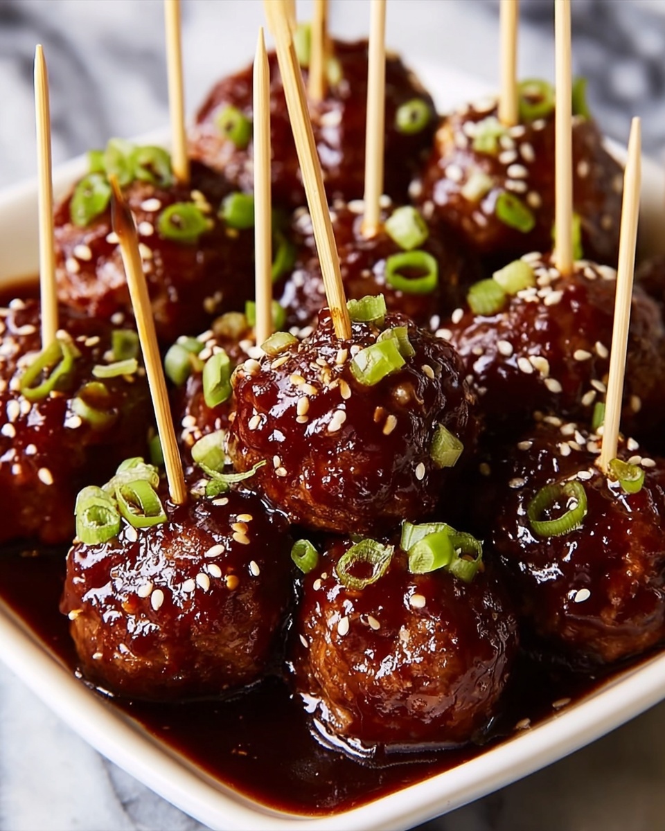 Savory Sesame Chicken Meatballs with Honey Soy Sauce Recipe - Recipe Image