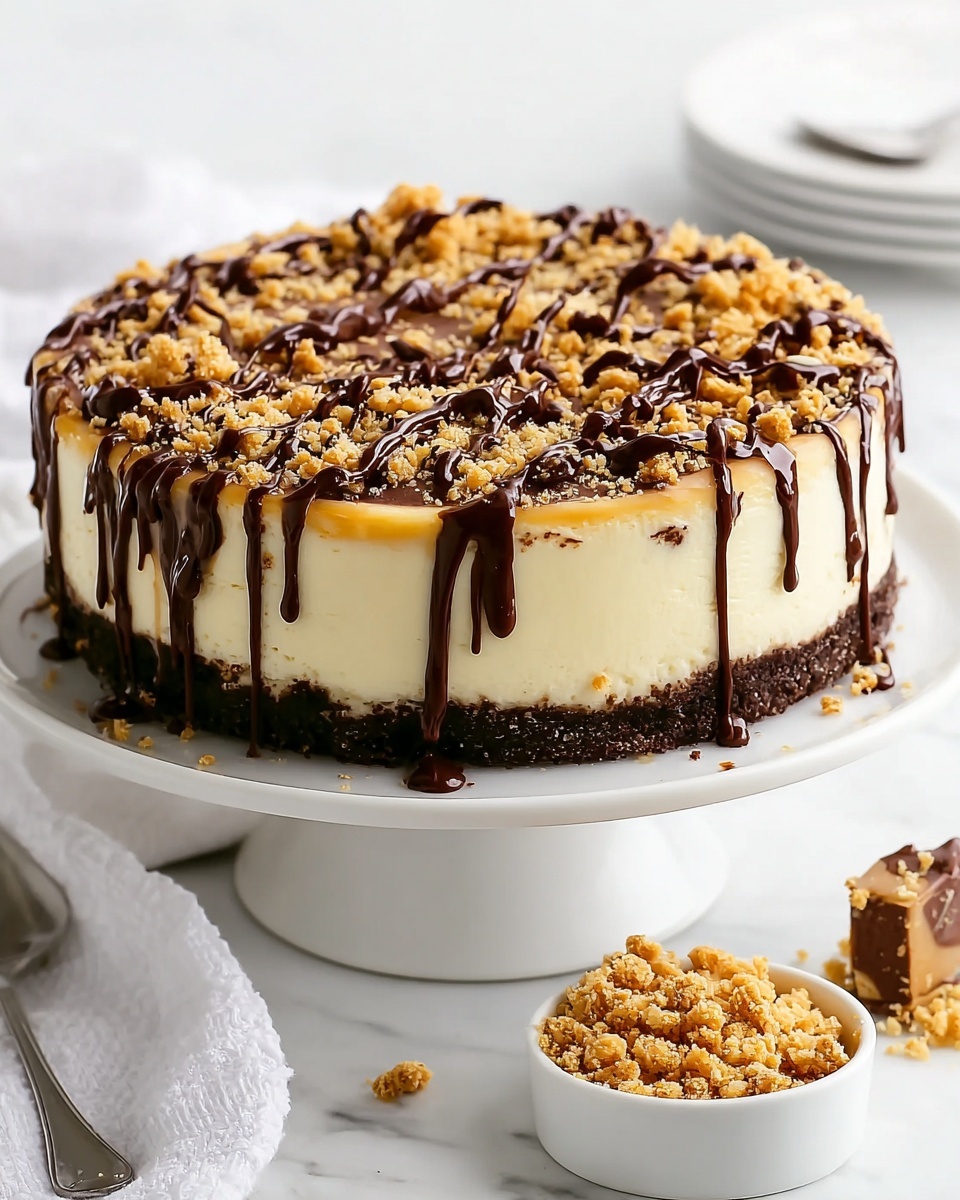 Homemade Samoa Cheesecake with Chocolate Layer Recipe - Recipe Image