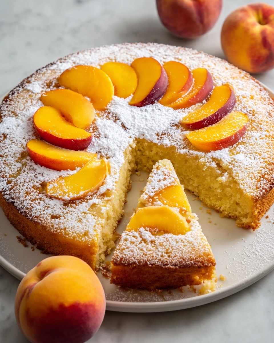 Delicious Homemade Peach Cake Recipe - Recipe Image
