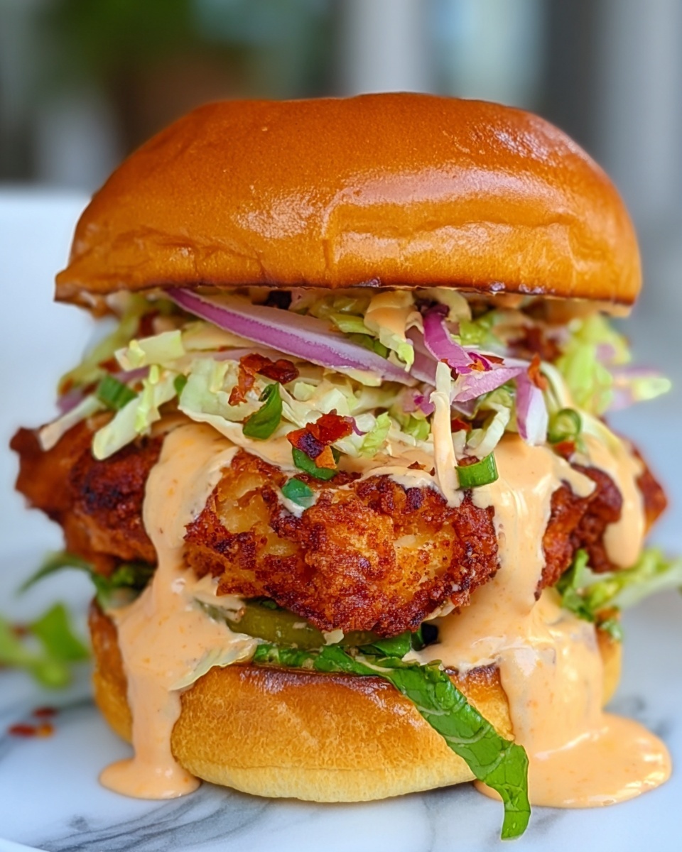 Savory Gochujang Salmon Burger Recipe - Recipe Image